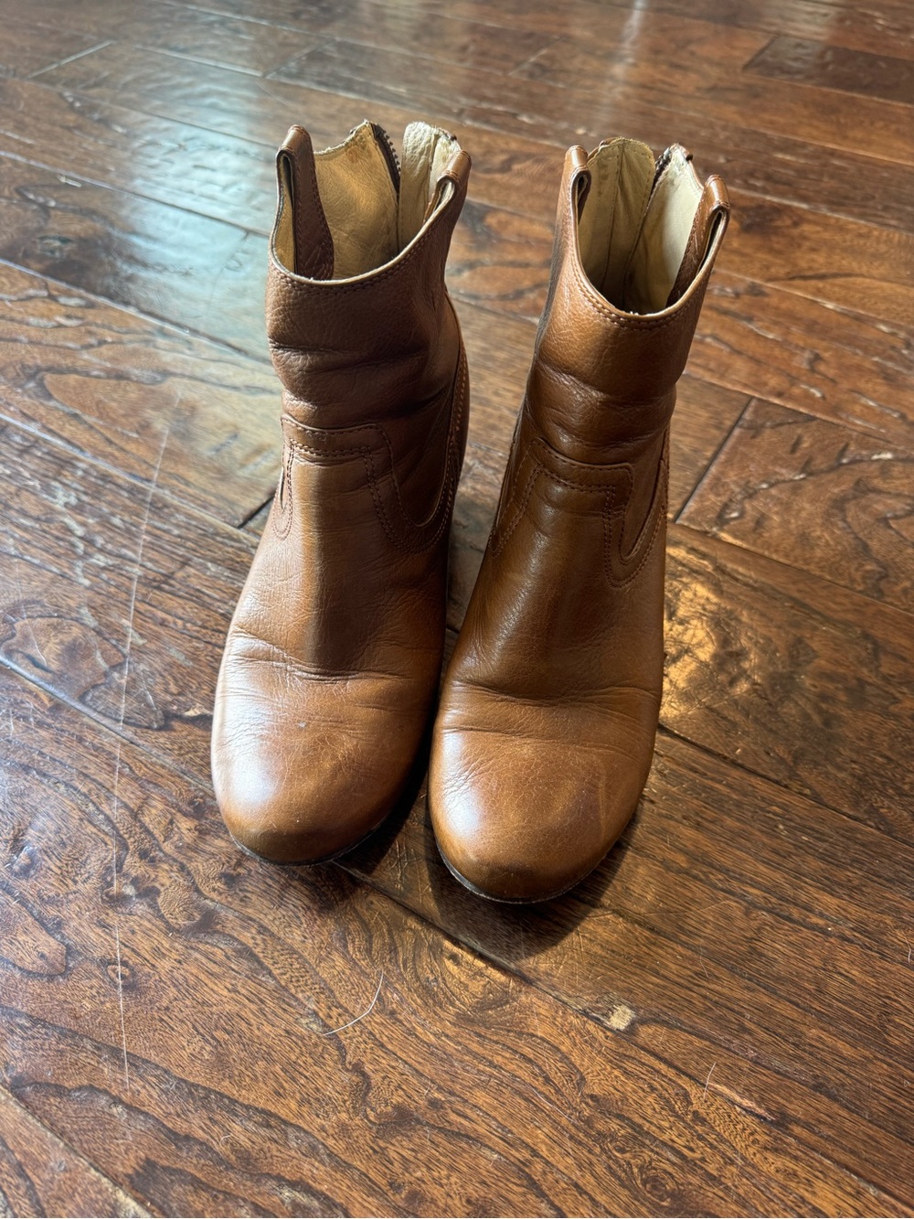 Frye Brown Leather Ankle Boots